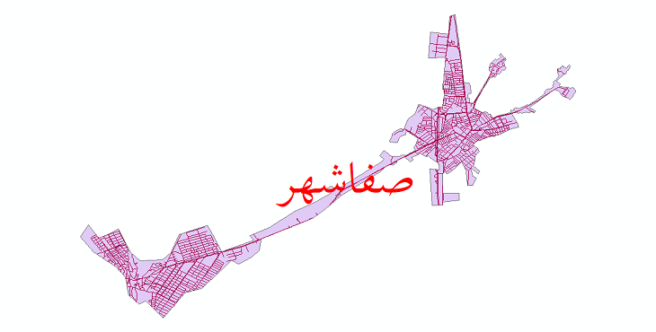 دانلود نقشه شیپ فایل شبکه معابر شهر صفاشهر سال 1399