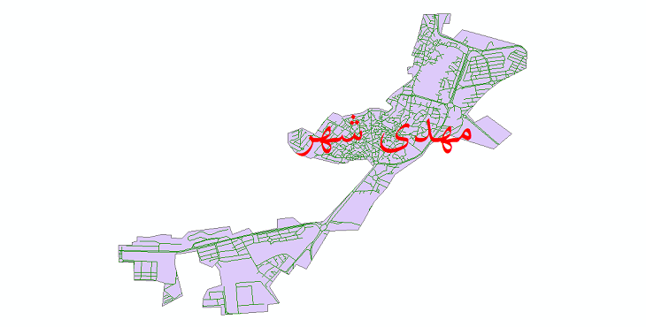 دانلود نقشه شیپ فایل شبکه معابر شهر مهدی شهر سال 1399