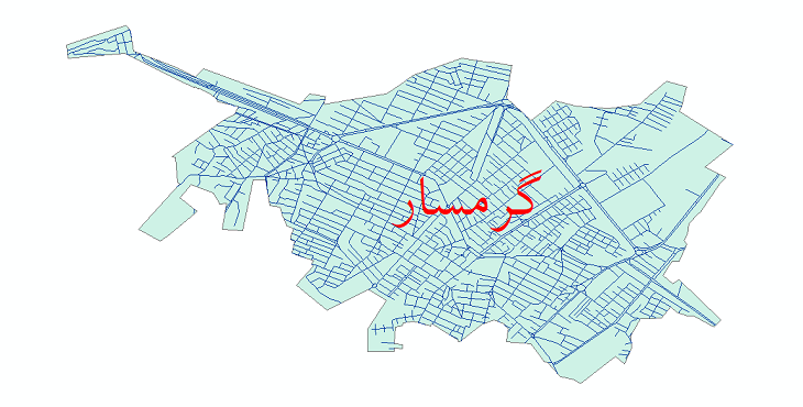 دانلود نقشه شیپ فایل شبکه معابر شهر گرمسار سال 1399