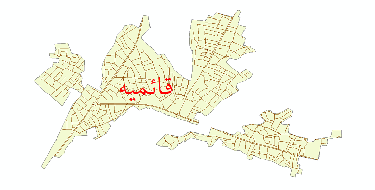 دانلود نقشه شیپ فایل شبکه معابر شهر قائمیه سال 1399