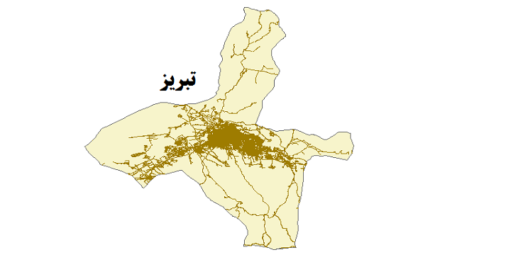 شیپ فایل شبکه راههای شهرستان تبریز 1399