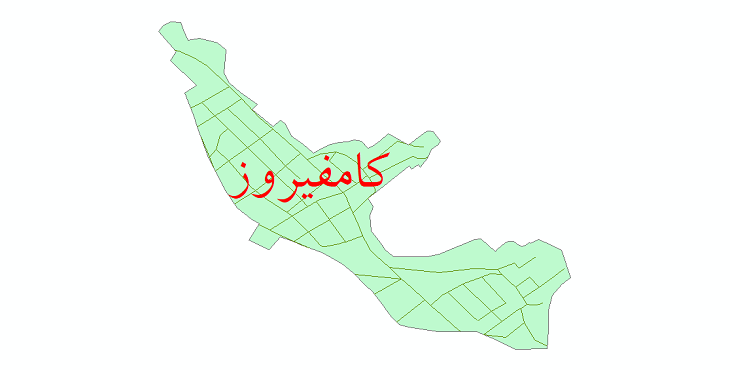 دانلود نقشه شیپ فایل شبکه معابر شهر کامفیروز سال 1399