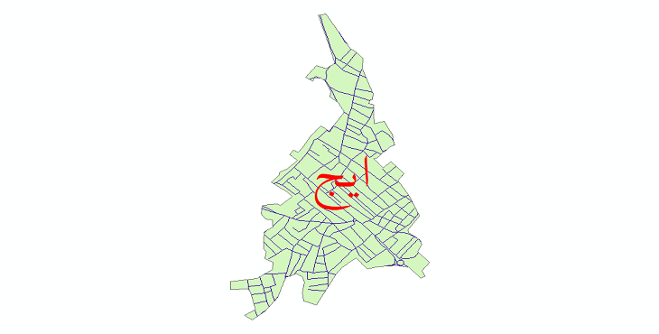 دانلود نقشه شیپ فایل شبکه معابر شهر ایج سال 1399