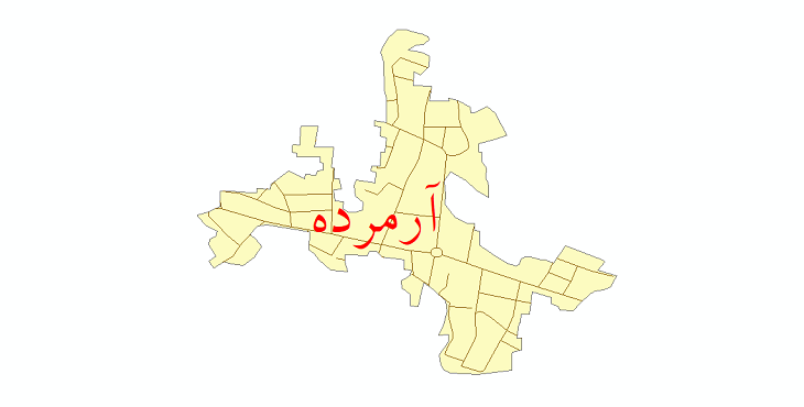 دانلود نقشه شیپ فایل شبکه معابر شهر آرمرده سال 1399