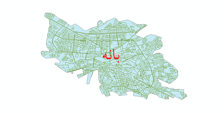 دانلود نقشه شیپ فایل شبکه معابر شهر بانه سال 1399