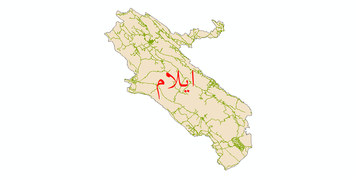 دانلود نقشه شیپ فایل شبکه راه های استان ایلام سال 1399