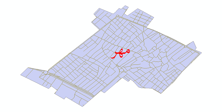 دانلود نقشه شیپ فایل شبکه معابر شهر مهر سال 1399