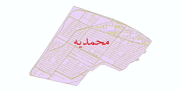 دانلود نقشه شیپ فایل شبکه معابر شهر محمدیه سال 1399