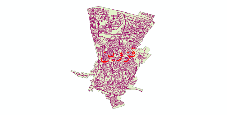 دانلود نقشه شیپ فایل شبکه معابر شهر قزوین سال 1399
