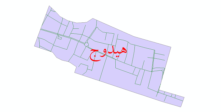 دانلود نقشه شیپ فایل شبکه معابر شهر هیدوج سال 1399