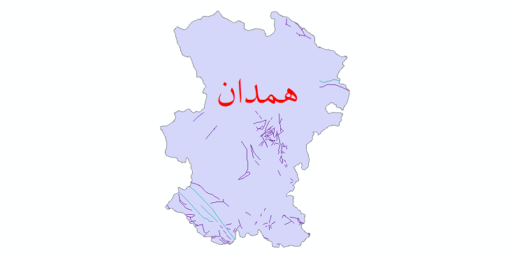 دانلود نقشه شیپ فایل گسل های استان همدان