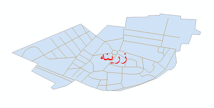 دانلود نقشه شیپ فایل شبکه معابر شهر زرینه سال 1399
