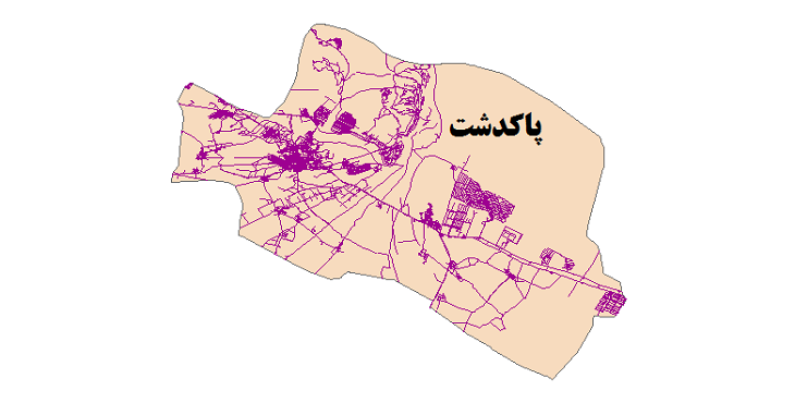 شیپ فایل شبکه راههای شهرستان پاکدشت 1399