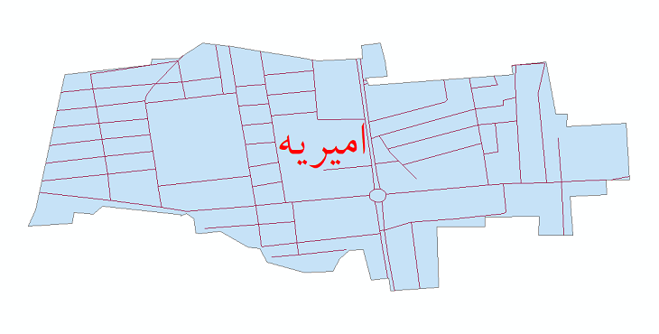 دانلود نقشه شیپ فایل شبکه معابر شهر امیریه سال 1399