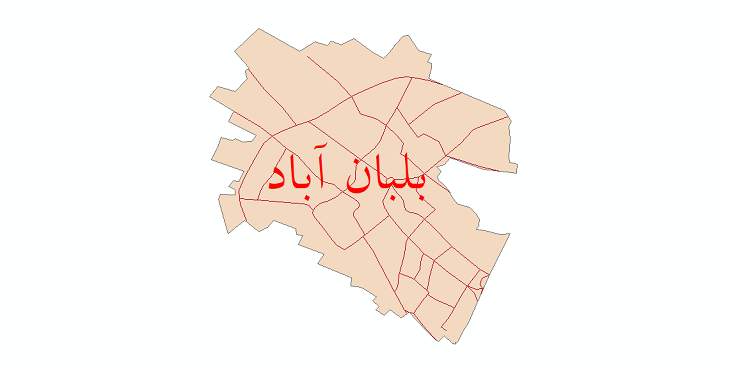 دانلود نقشه شیپ فایل شبکه معابر شهر بلبان آباد سال 1399