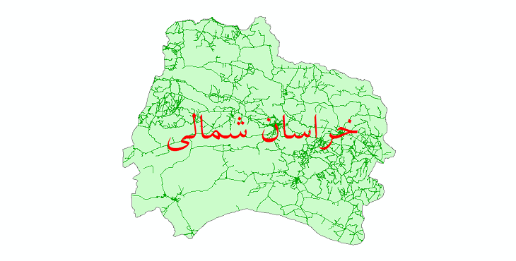 دانلود نقشه شیپ فایل شبکه راه های استان خراسان شمالی سال 1399