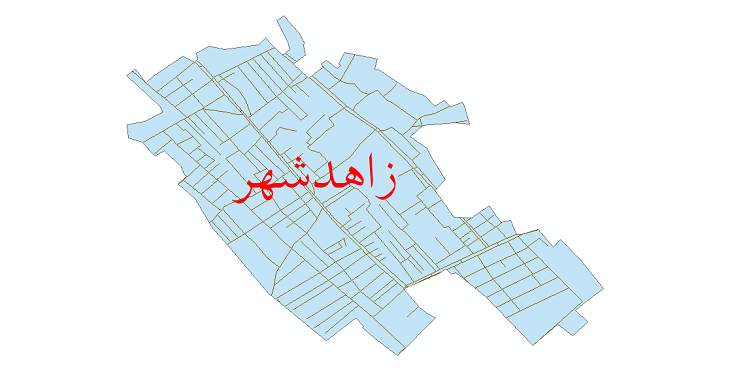 دانلود نقشه شیپ فایل شبکه معابر شهر زاهدشهر سال 1399