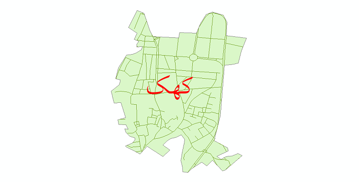 دانلود نقشه شیپ فایل شبکه معابر شهر کهک سال 1399