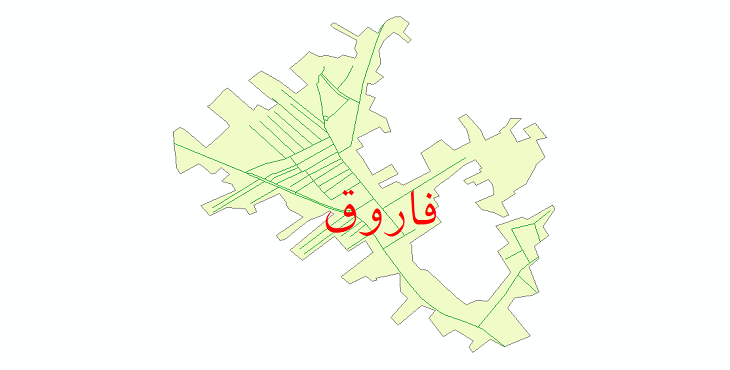 دانلود نقشه شیپ فایل شبکه معابر شهر فاروق سال 1399