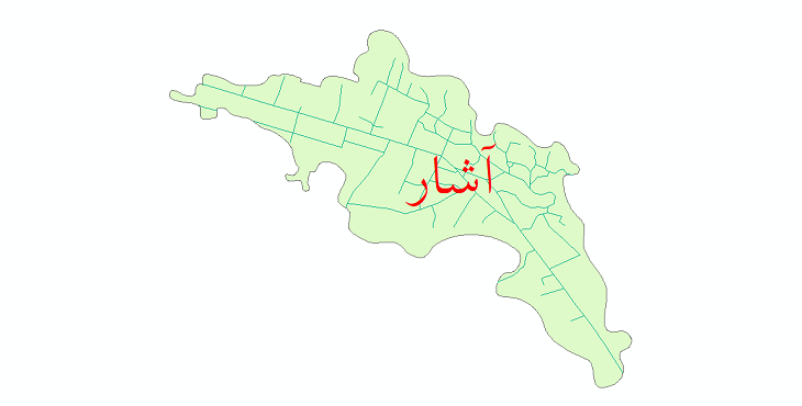 دانلود نقشه شیپ فایل شبکه معابر شهر آشار سال 1399