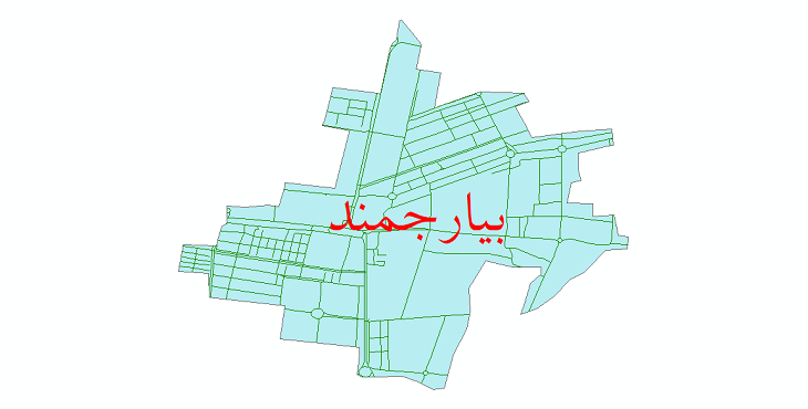 دانلود نقشه شیپ فایل شبکه معابر شهر بیارجمند سال 1399