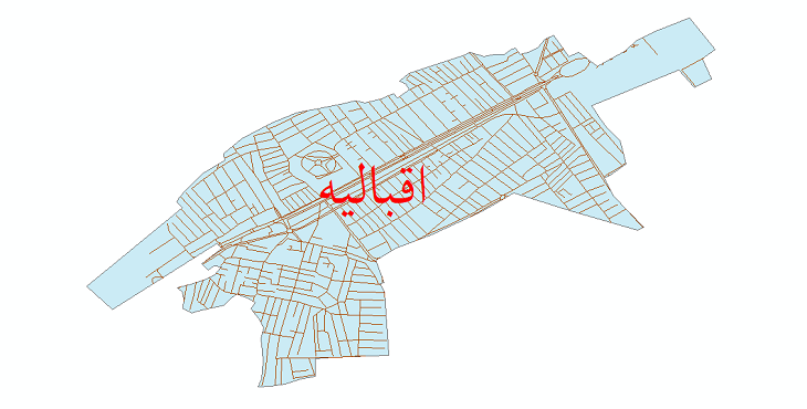 دانلود نقشه شیپ فایل شبکه معابر شهر اقبالیه سال 1399