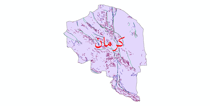 دانلود نقشه شیپ فایل گسل های استان کرمان