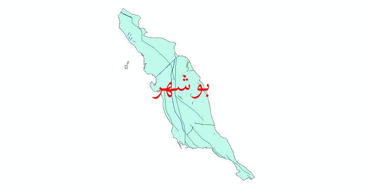 دانلود نقشه شیپ فایل گسل های استان بوشهر