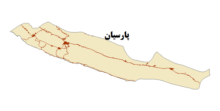 شیپ فایل شبکه راههای شهرستان پارسیان 1399