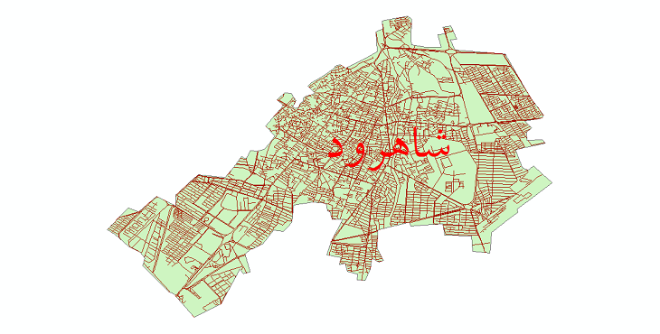 دانلود نقشه شیپ فایل شبکه معابر شهر شاهرود سال 1399