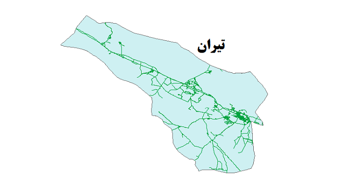 شیپ فایل شبکه راههای شهرستان تیران 1399