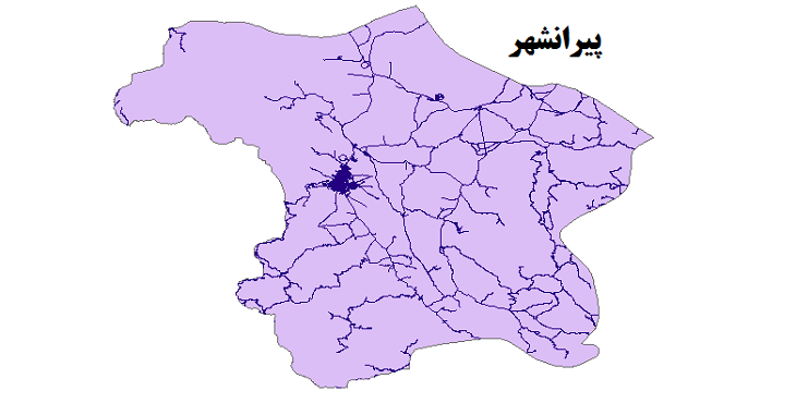 شیپ فایل شبکه راههای شهرستان پیرانشهر 1399