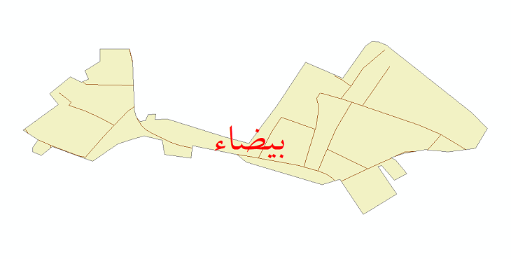 دانلود نقشه شیپ فایل شبکه معابر شهر بیضاء سال 1399