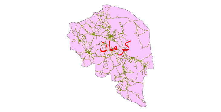 دانلود نقشه شیپ فایل شبکه راه های استان کرمان سال 1399