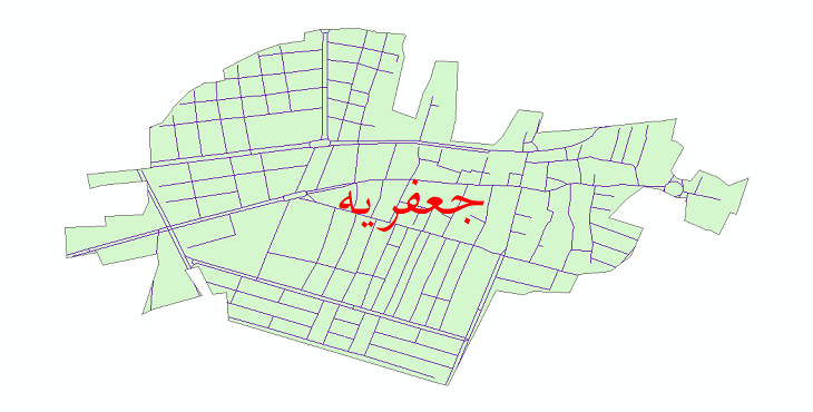دانلود نقشه شیپ فایل شبکه معابر شهر جعفریه سال 1399