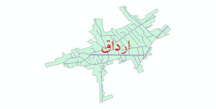 دانلود نقشه شیپ فایل شبکه معابر شهر ارداق سال 1399