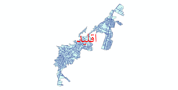 دانلود نقشه شیپ فایل شبکه معابر شهر اقلید سال 1399