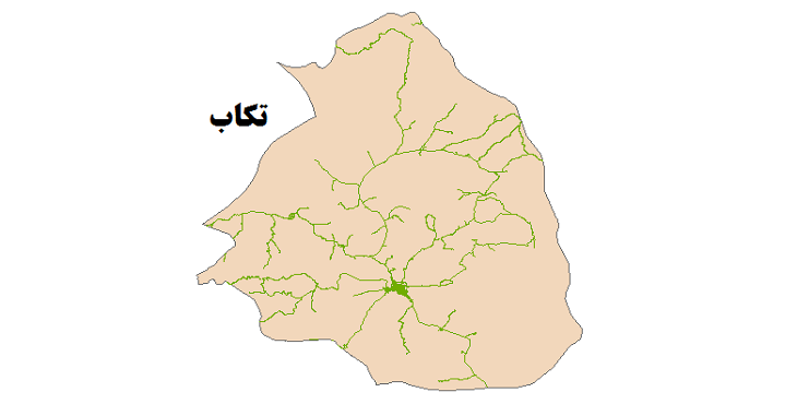 شیپ فایل شبکه راههای شهرستان تکاب 1399