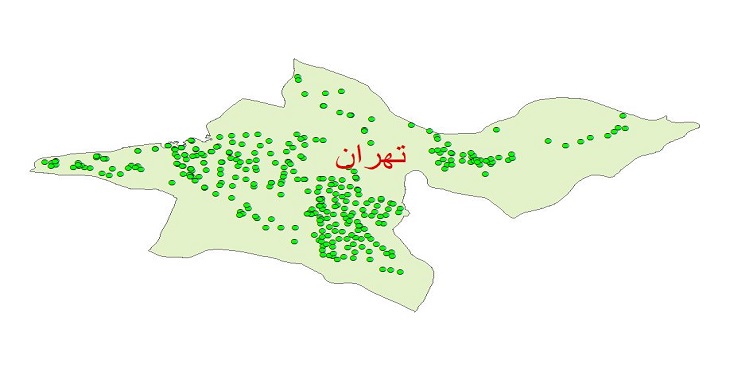دانلود نقشه شیپ فایل کیفیت آب چاه های استان تهران سال 1390