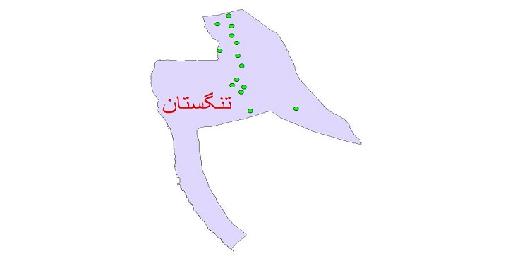 دانلود نقشه شیپ فایل کیفیت آب چاه های شهرستان تنگستان سال 1390