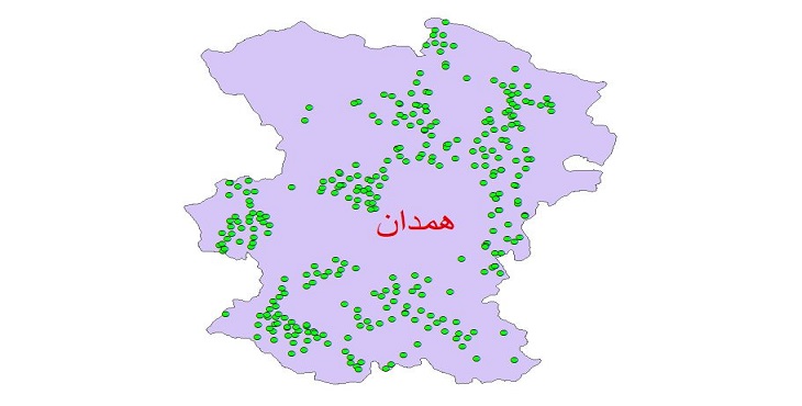 دانلود نقشه شیپ فایل کیفیت آب چاه های استان همدان سال 1390