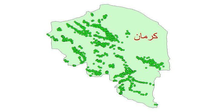 دانلود نقشه شیپ فایل کیفیت آب چاه های استان کرمان سال 1390