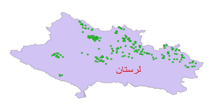 دانلود نقشه شیپ فایل کیفیت آب چاه های استان لرستان سال 1390