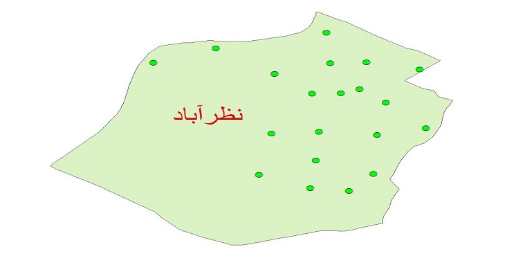 دانلود نقشه شیپ فایل کیفیت آب چاه های شهرستان نظرآباد سال 1390