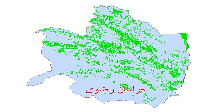 دانلود نقشه شیپ فایل کیفیت آب چاه های استان خراسان رضوی سال 1390