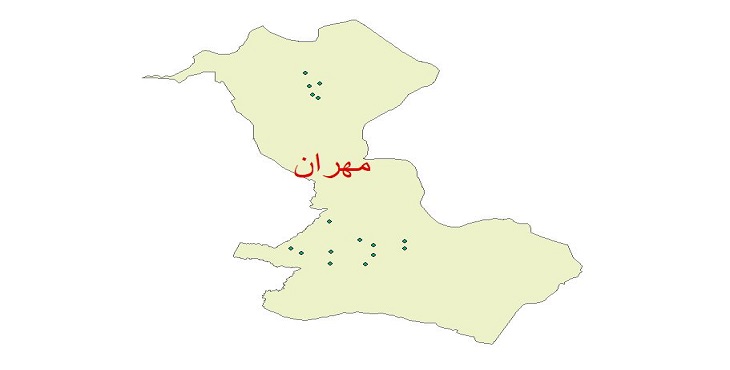 دانلود نقشه شیپ فایل کیفیت آب چاه های شهرستان مهران سال 1390