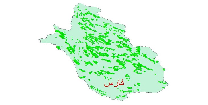 دانلود نقشه شیپ فایل کیفیت آب چاه های استان فارس سال 1390
