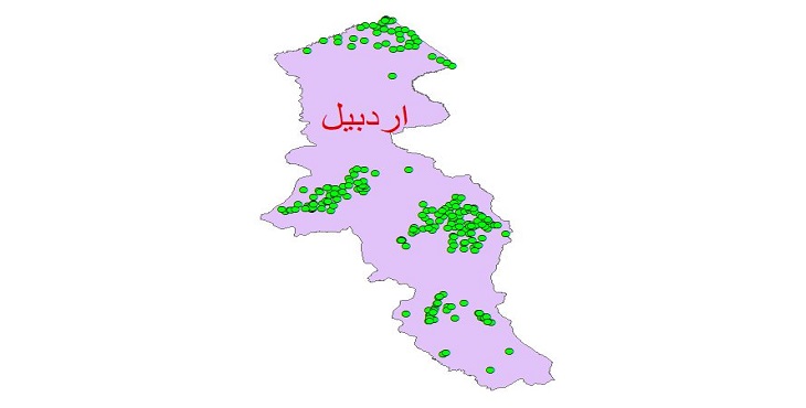 دانلود نقشه شیپ فایل کیفیت آب چاه های استان اردبیل سال 1390