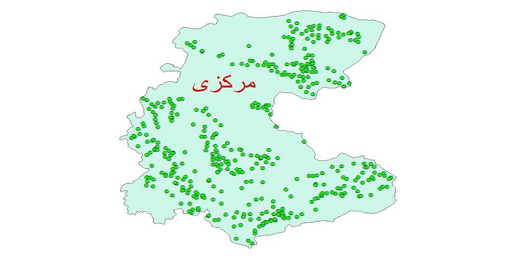 دانلود نقشه شیپ فایل کیفیت آب چاه های استان مرکزی سال 1390