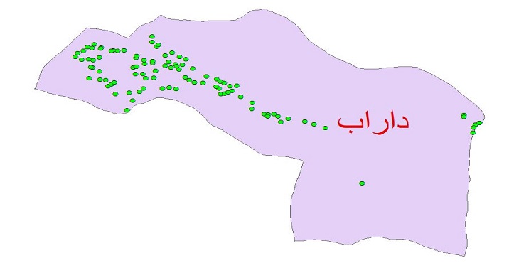 دانلود نقشه شیپ فایل کیفیت آب چاه های شهرستان داراب سال 1390